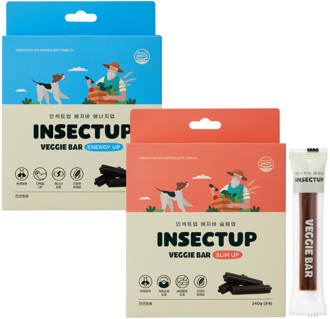 인섹트업 강아지 베지바 에너지업 8p + 슬림업 8p 세트, 혼합맛(에너지업/슬림업), 480g, 1세트