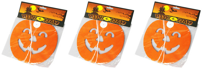 스투피드 할로윈 가랜드 호박, 오렌지 + 블랙, 3개