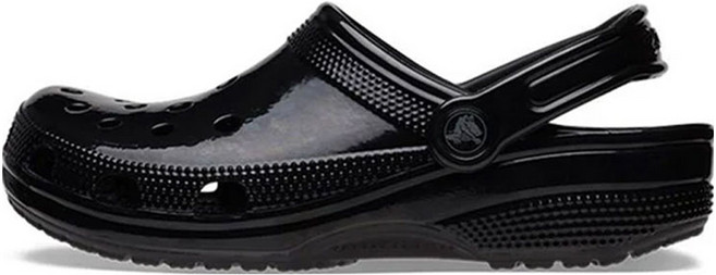 crocs 卡駱馳 男女通用 經典高筒亮面克駱格, 黑色(209609-001), 265