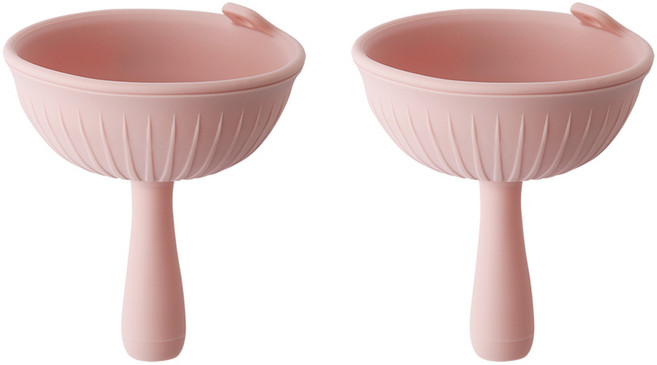 이지실리 실리콘 다용도 접이식 깔때기, 핑크, 2개