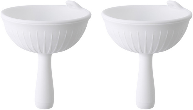 이지실리 실리콘 다용도 접이식 깔때기, 화이트, 2개