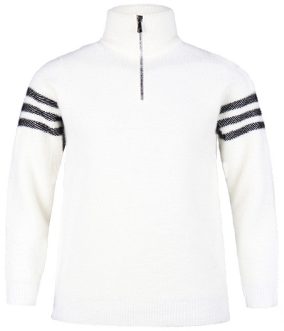 럭스골프 루센 남성용 반집업 라인 슬리브 긴팔 니트 스웨터 BLU4A409