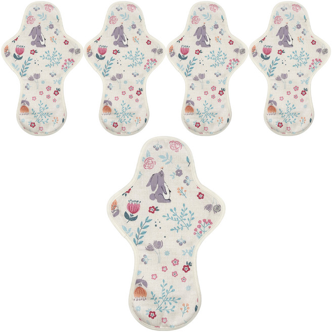 이채 일체형 순면 생리대 화이트코이, 5개, 1개입, 대형