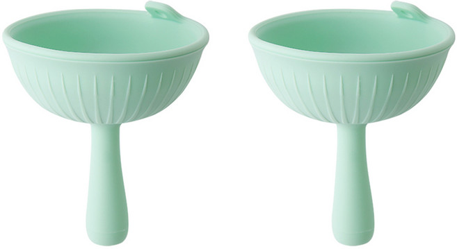 이지실리 실리콘 다용도 접이식 깔때기, 민트, 2개