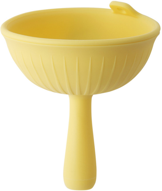 이지실리 실리콘 다용도 접이식 깔때기, 옐로우, 1개