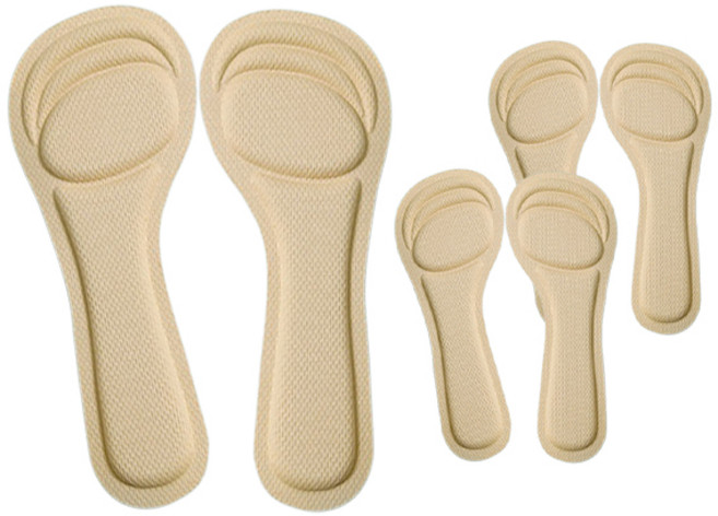 쓰리썬 여성용 푹신 구두 샌들 깔창 양쪽착용 3켤레 세트 베이지, 1세트