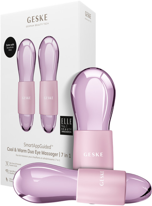 게스케 쿨 앤 웜 듀오 아이 마사지기 7in1, 핑크, GESKE Cool&Warm Duo Eye Massager 7 in 1