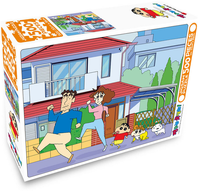 학산문화사 짱구 직소퍼즐, 500피스, 가족산책, 1개