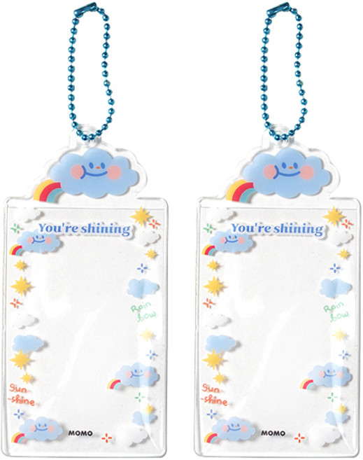 투명 포토 카드홀더 2p, 구름, 1매