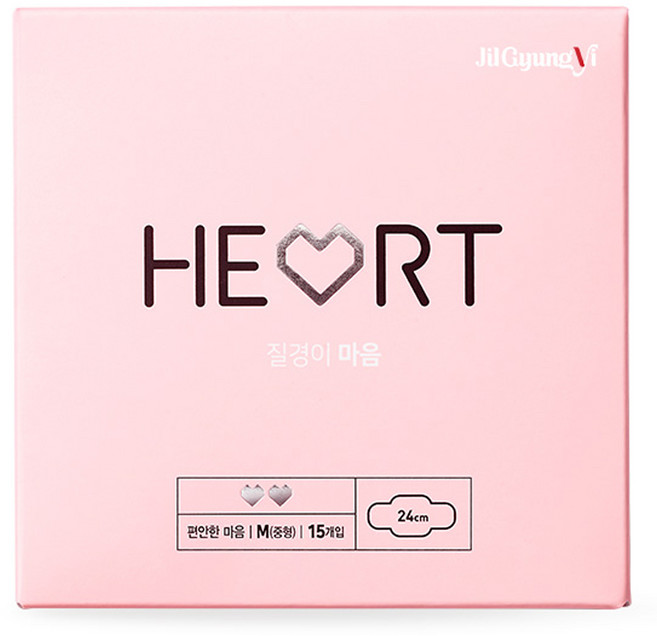 질경이 편안한 마음 생리대 날개형, 1개, 15개입, 중형