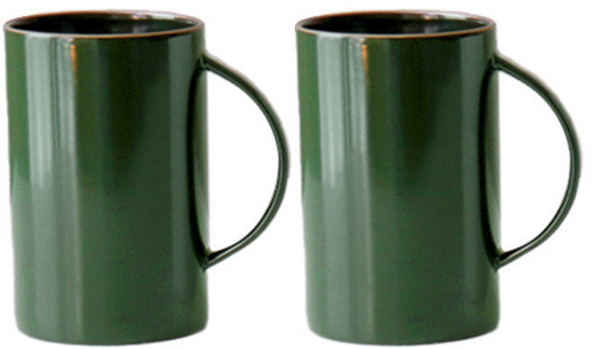 카모메키친 오릇 솔리드 머그잔 롱 460ml, 딥그린, 2개
