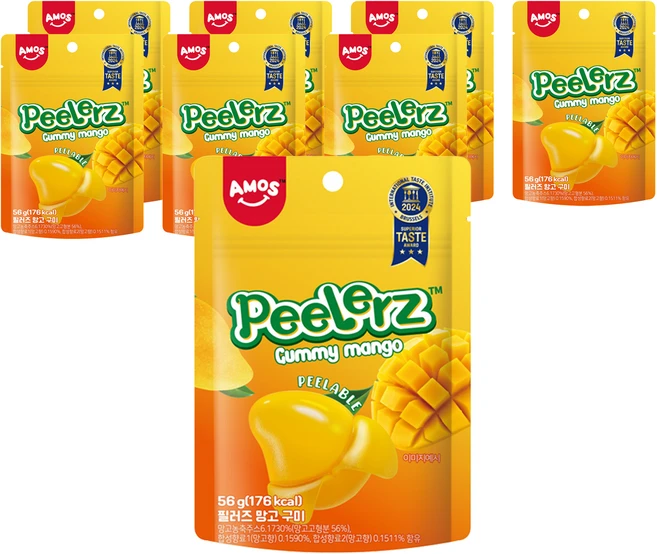 아모스스위츠 필러즈 망고 구미, 56g, 8개 - 쿠팡