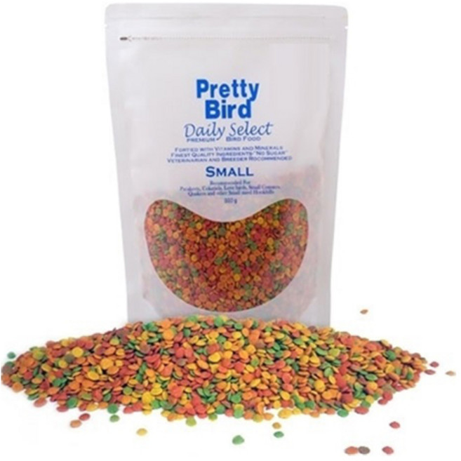 프리티버드 앵무새 데일리 셀렉트 스몰 펠렛 사료, 350g, 1개