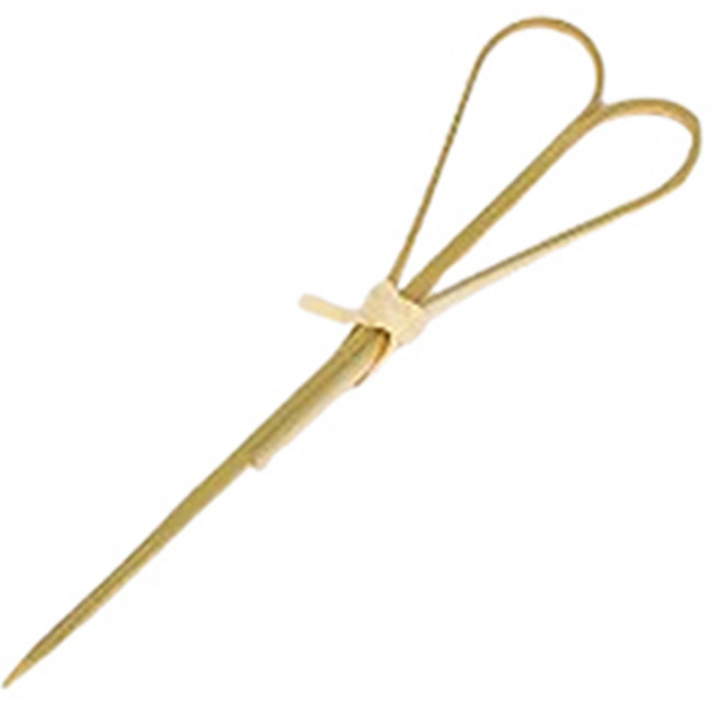 대나무칵테일픽 하트 12cm, 1개, 100개입