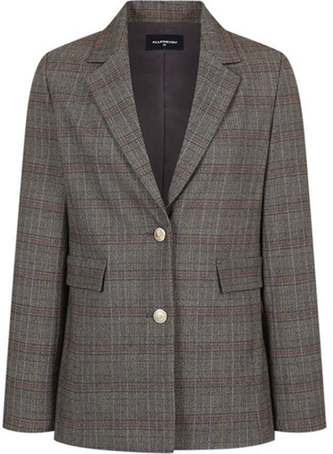 올포유 여성용 테일러드 체크 싱글자켓 ALKKN9111-190