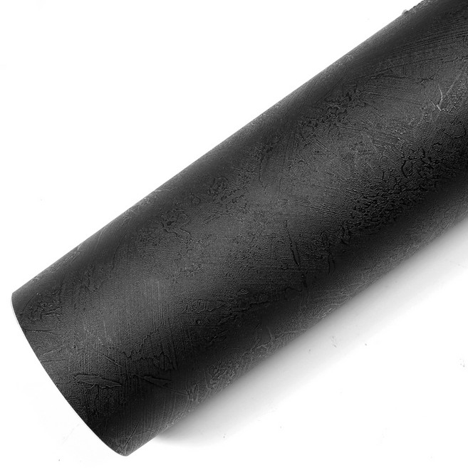 로즈로사 페인티드 스톤 인테리어필름 단색 시트지 PTG114, 블랙