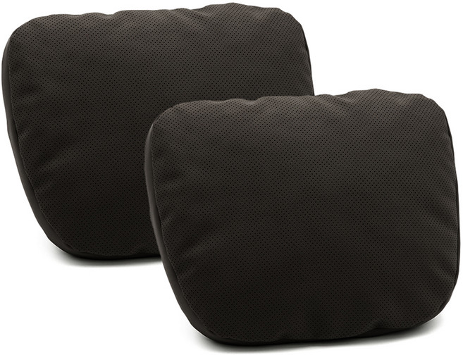 에이스피드 S급 가죽시리즈 차량용 목쿠션, 블랙, 2개