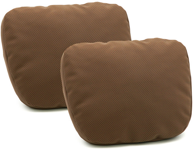 에이스피드 S급 가죽시리즈 차량용 목쿠션, 모카, 2개