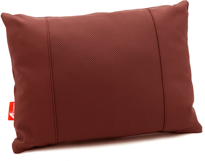 에이스피드 S급 가죽시리즈 차량용 허리쿠션, 레드, 1개