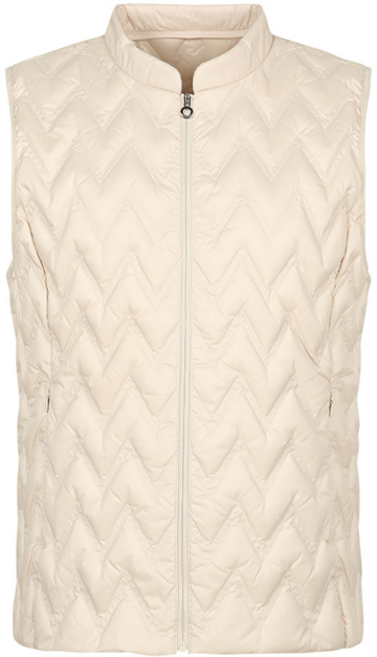 올포유 여성용 물결 퀼팅 경량 다운 베스트 AWQVN9161