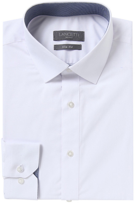 란체티 남성용 슬림핏 배색 셔츠 LZRTC70
