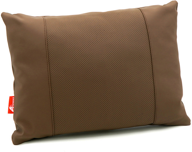 에이스피드 S급 가죽시리즈 차량용 허리쿠션, 모카, 1개