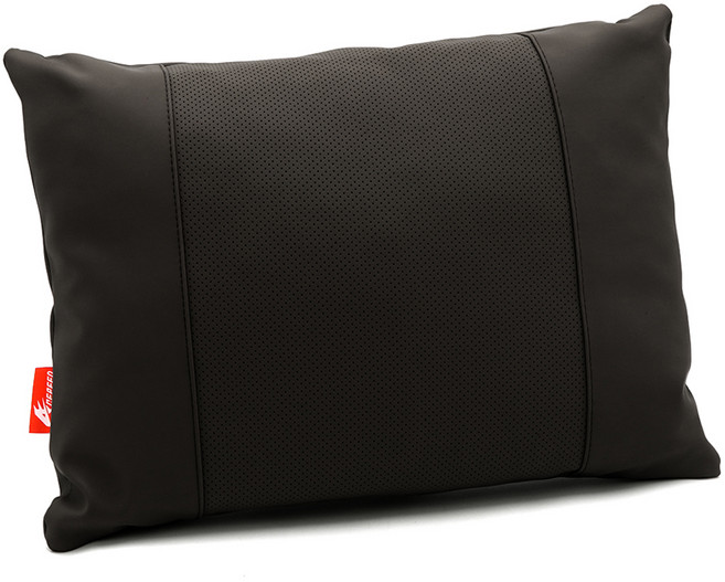 에이스피드 S급 가죽시리즈 차량용 허리쿠션, 블랙, 1개