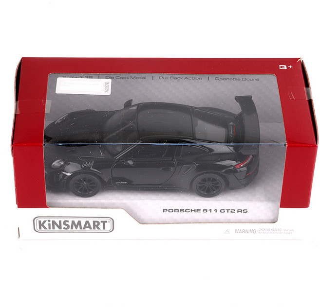 킨스마트 포르쉐 911 GT2 RS 자동차 작동완구 KT5408, 블랙, 1개