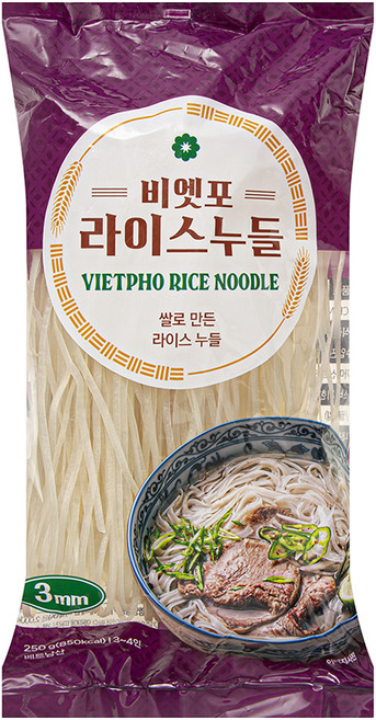 비엣포 라이스누들 3mm, 250g, 1개