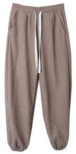 시크블랙 여성용 헤스르 골덴 컴포터블 밴딩 조거 팬츠 cppt14527k49