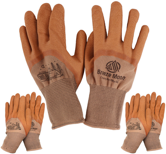 브리즈문 캠핑 논슬립 반코팅 작업용 안전 목장갑, 혼합색상, 3개