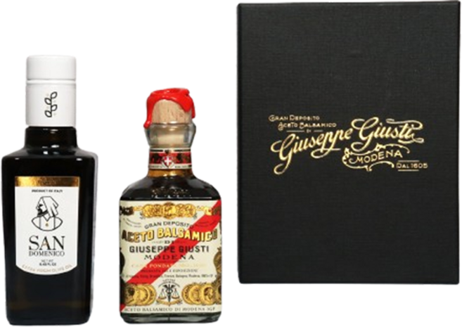 주세페 주스티 모데나 발사믹 식초 5골드 메달 + 산도메니코 유기농 올리브오일 세트, 1세트, 250ml