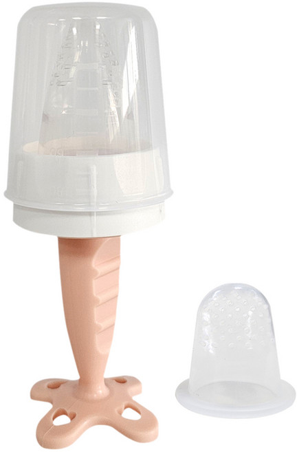 아가프라 유아용 실리콘 과즙망, 피치, 1개