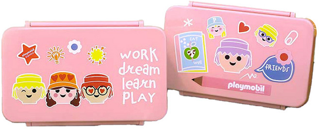 플레이모빌 런치박스 2종 세트, 스쿨 별, 스쿨 연필, 1세트
