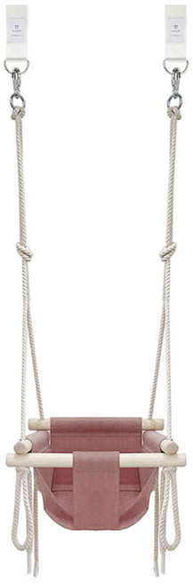 lalabi 門上型嬰兒鞦韆 幼兒單槓 家用便攜套組 + 門上型嬰兒鞦韆組合, 1套, 煙燻粉