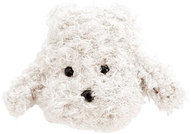 고지비 비비파이 에어팟 4세대 컬리 솜솜 푸들 에어팟 케이스, 화이트, 1개