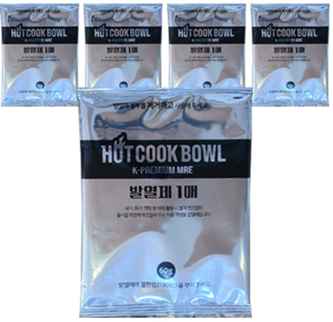 핫쿡볼 도시락 보온 발열제, 60g, 5개
