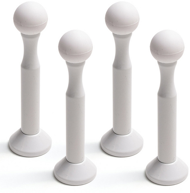 손잡이세상 NC가공 도어 스토퍼 화이트, 4개