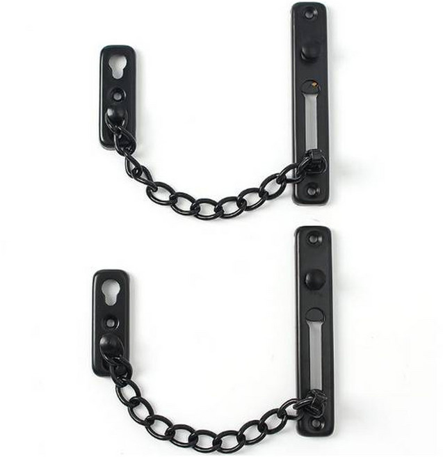 스테인리스 잠금장치 A-1, 블랙, 2개