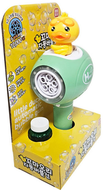 황용토이 꼬마오리 자동 버블건, 혼합색상, 1개