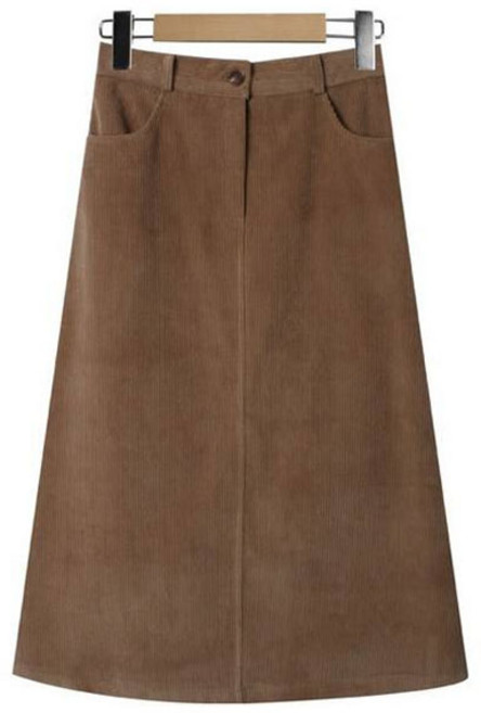 린다샵 우무조 캐주얼 코듀로이 뒷밴딩 롱 스커트 cpsk6788k4a