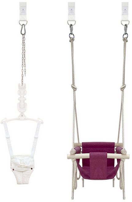 라라비 도어형 아기그네 + 점퍼루 스윙점퍼 포터블 도어형 풀세트, 마리화이트  점퍼루 + 퍼플 그네, 1개