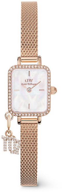 다니엘웰링턴 QUADRO MINI CRYSTAL ZODIAC MELROSE 기념일 시계 + 처녀자리 펜던트 + 상자패키지 세트