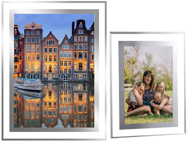 Time Leisure 可直立橫放壁掛A4水晶獎狀證書相框 附6 x 4吋相框, 1個, 透明色