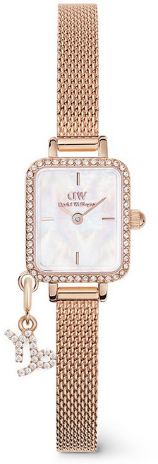 다니엘웰링턴 QUADRO MINI CRYSTAL ZODIAC MELROSE 기념일 시계 + 염소자리 펜던트 + 상자패키지 세트