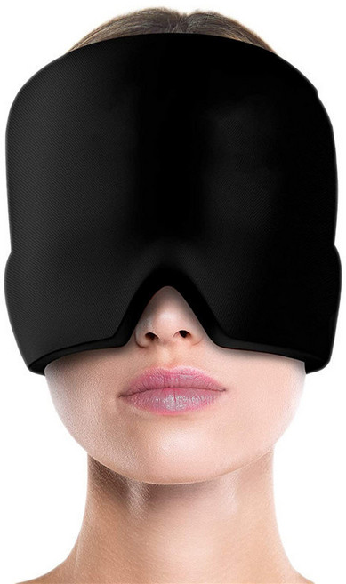 파이 두피 머리 얼굴 재사용 아이스 모자 쿨링 팩 블랙 20 x 17 x 2 cm, 1개