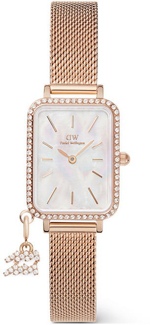 다니엘웰링턴 여성용 QUADRO CRYSTAL ZODIAC MELROSE 조디악 패션 메탈시계 + 물병자리 펜던트