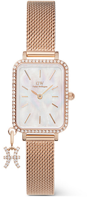 다니엘웰링턴 여성용 QUADRO CRYSTAL ZODIAC MELROSE 조디악 패션 메탈시계 + 물고기 자리 펜던트