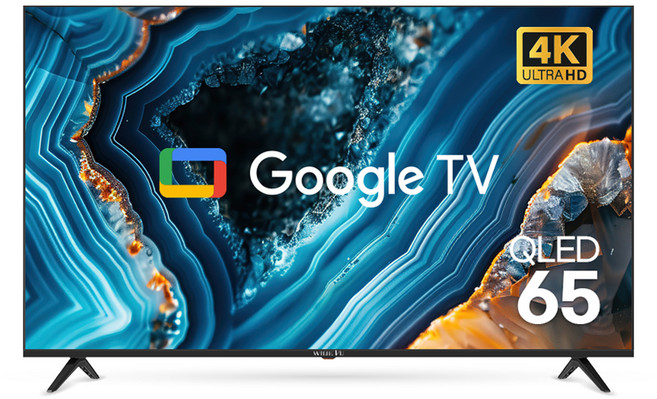 와이드뷰 4K UHD QLED 구글 스마트 TV, 165cm(65인치), EKW651QA, 스탠드형, 방문설치