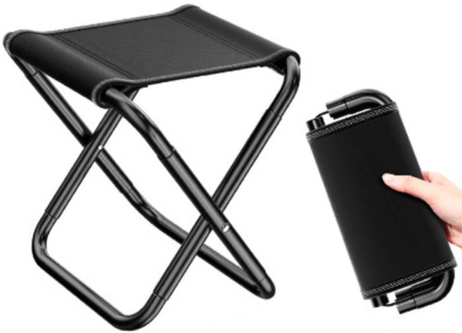 휴대용 접이식 간편 야외 의자, 블랙, 1개